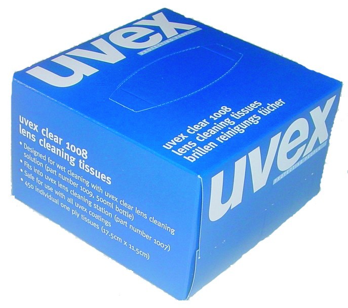 Uvex Cleaning Tissues 9991.000 - Pack of 450