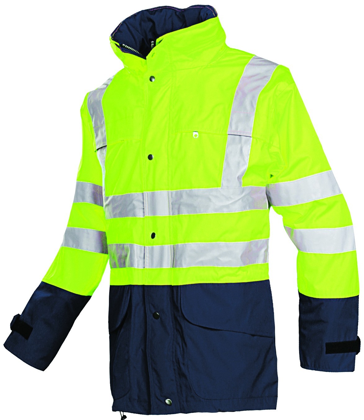 Sioen Brighton 132Z Hi Vis Rain Jacket - Yellow/Navy