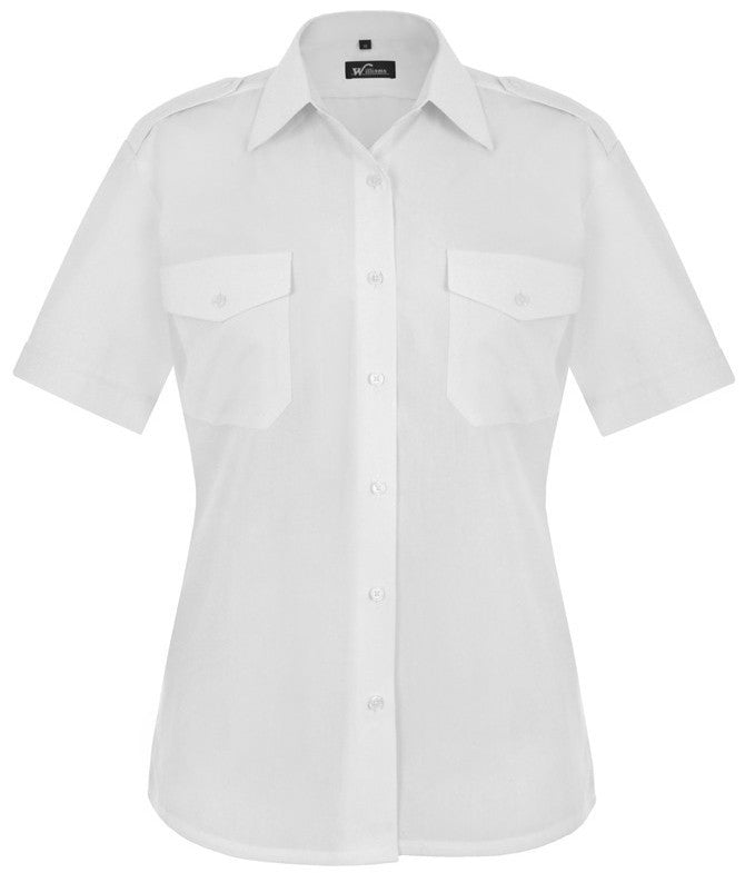 Standard Ladies Short Sleeve Pilot Shirt - White