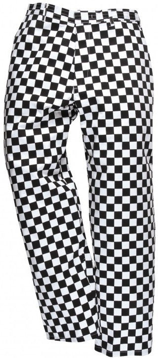 Chef's Chessboard Trousers - Black/White