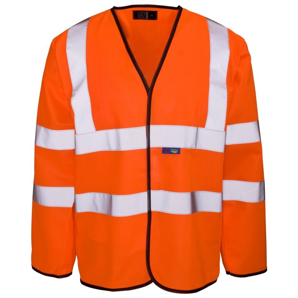 Orbit International Hi Vis Long Sleevee Vest / Jerkin Class 3 - ORANGE