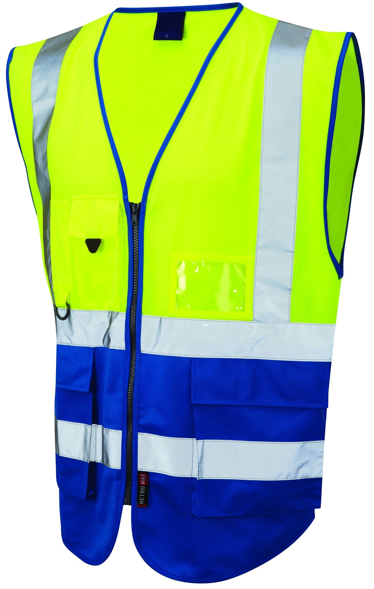 Leo Workwear Superior Hi Vis Two Tone Vest - Yellow/Blue