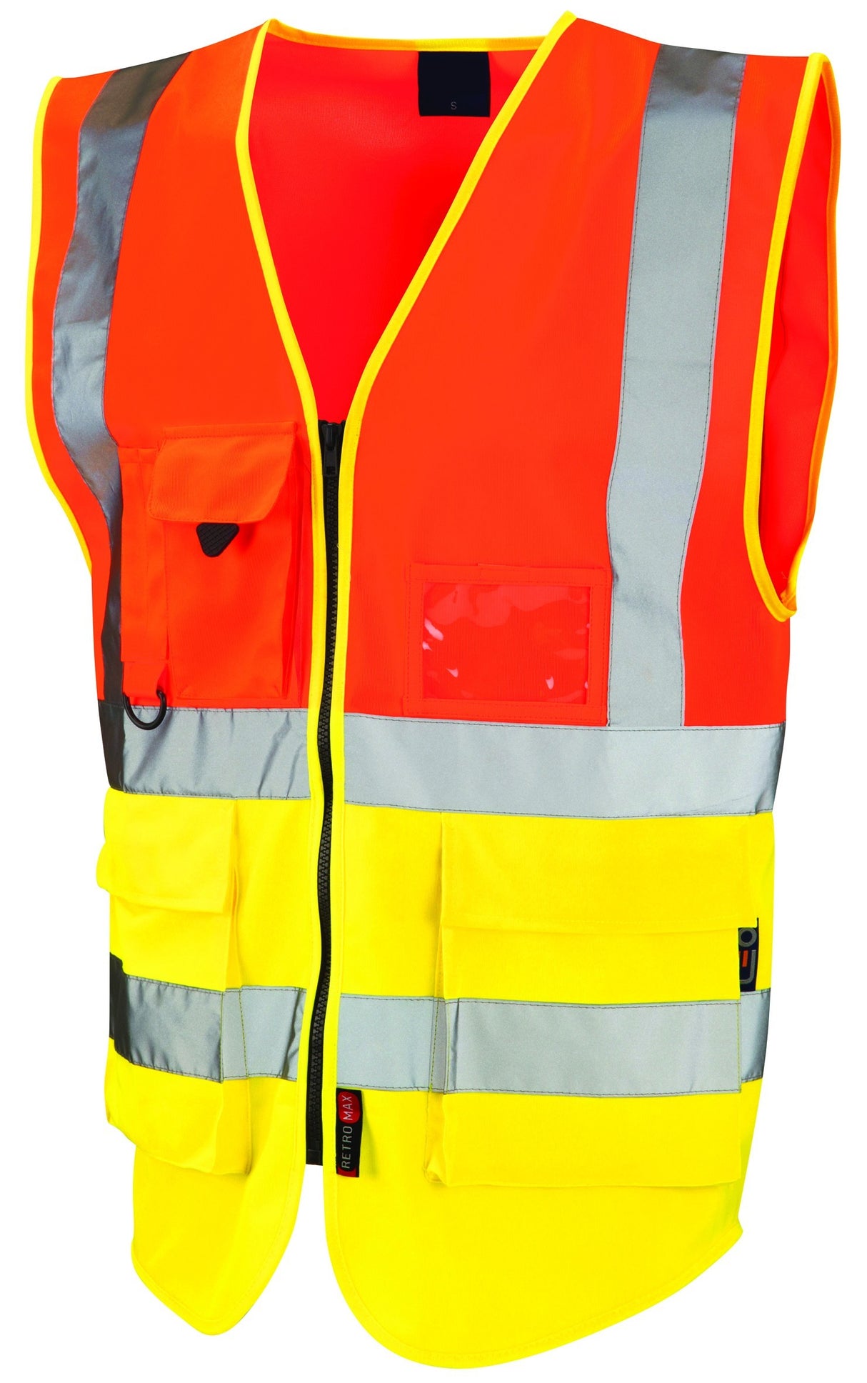 Leo Workwear 1171-0/Y Superior Hi Vis Two Tone Vest - Yellow/Orange