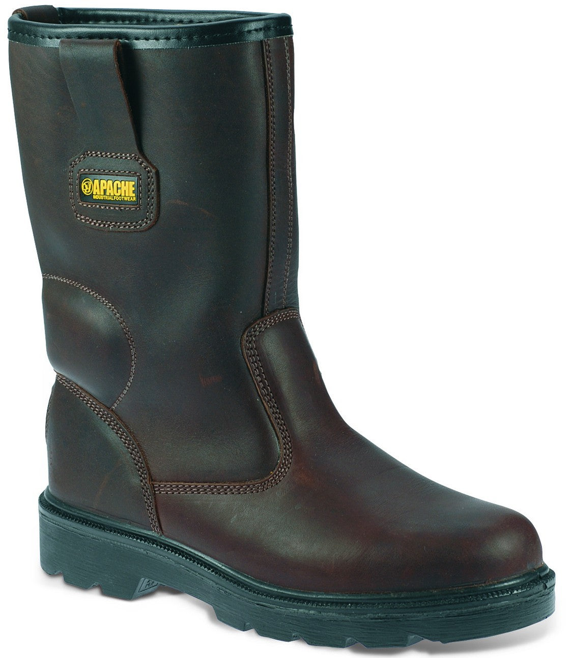 Apache AP305 Leather S3 Rigger Boot - Brown