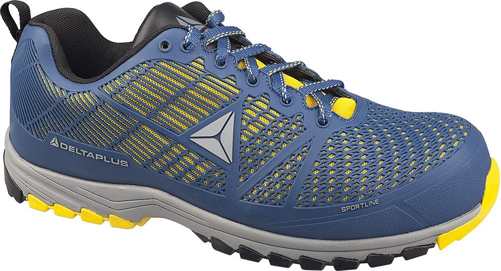 Delta Sport S1P SRC Safety Trainer Shoe - Blue/Yellow