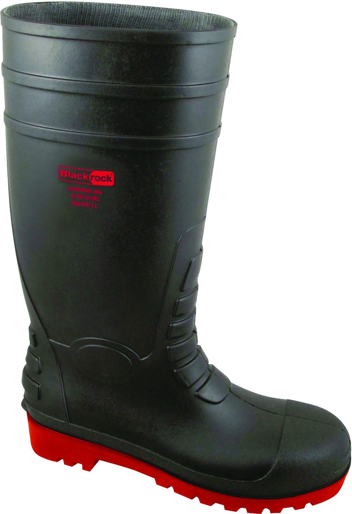 Blackrock SF73 Red Sole S5 SRC Safety Wellington - Black