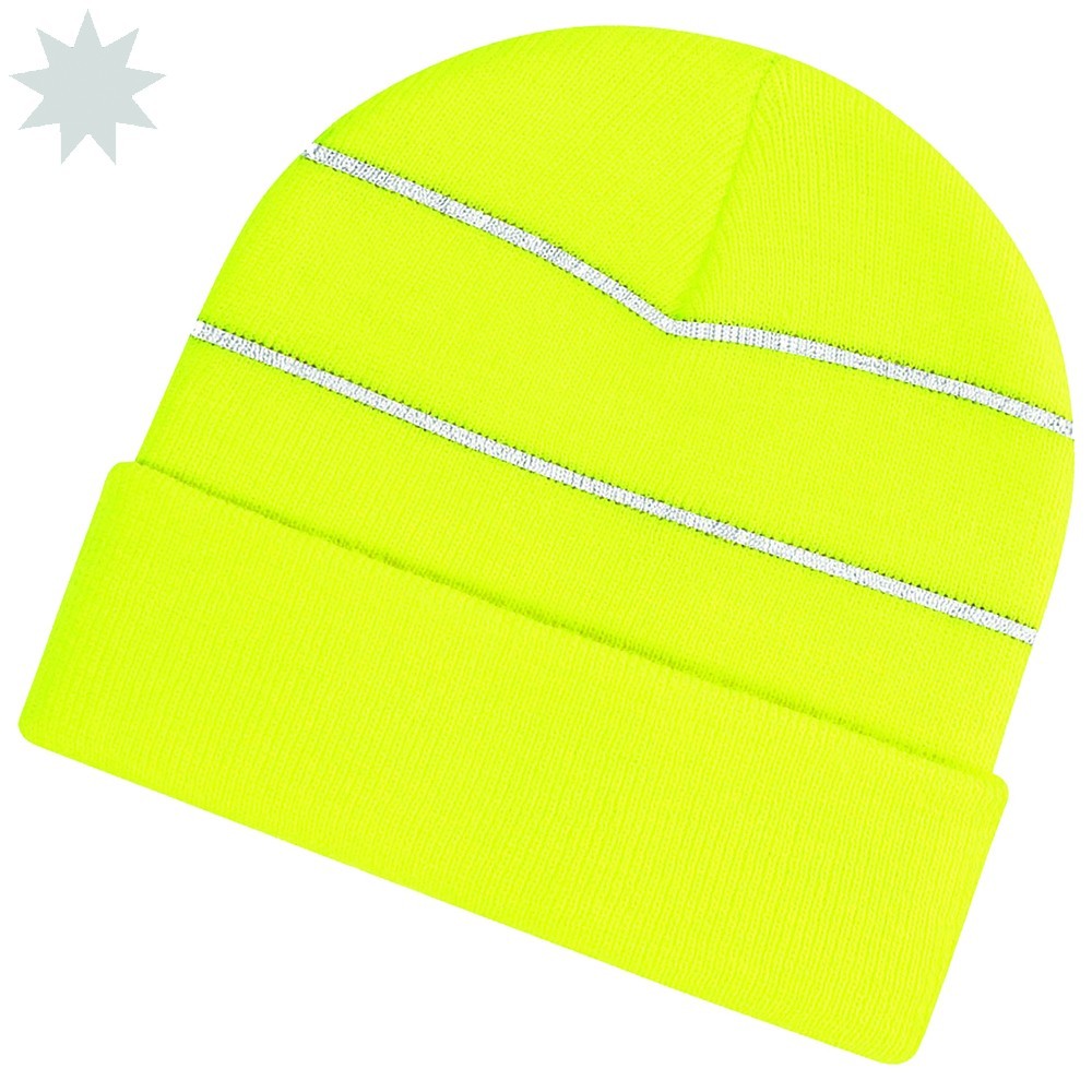 Enhanced Hi Vis Knitted Beanie Hat