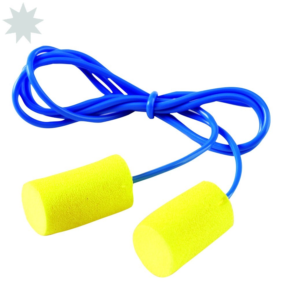 3M EAR CC-01-000 Classic Cabocord Corded Earplugs x 200 Pairs - SNR 29dB