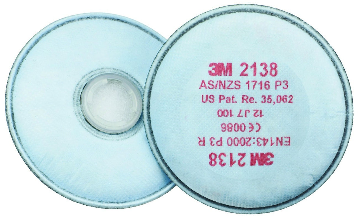 3M 2138 P3 R Particulate Filters (Pack of 2 filters)