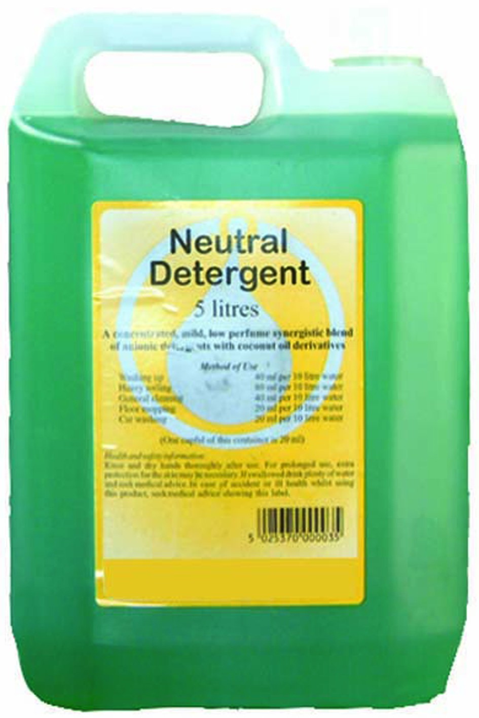Washing Up Liquid / Neutral Detergent - 5 Litres