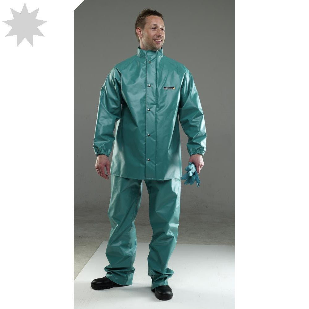 Alpha Solway Chemmaster Chemical Resistant Jacket with Hood CMJH - Green