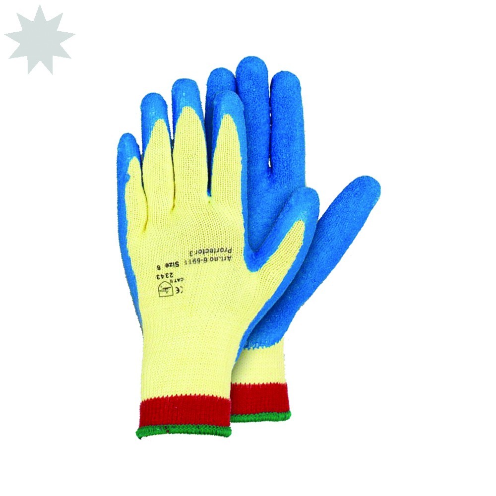 General Work Cut Level 3 Gloves - YELLOW/BLUE