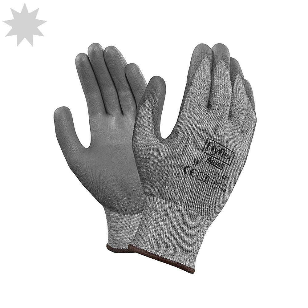 Ansell Hyflex 11-627 PU Palm Coated Grip Glove