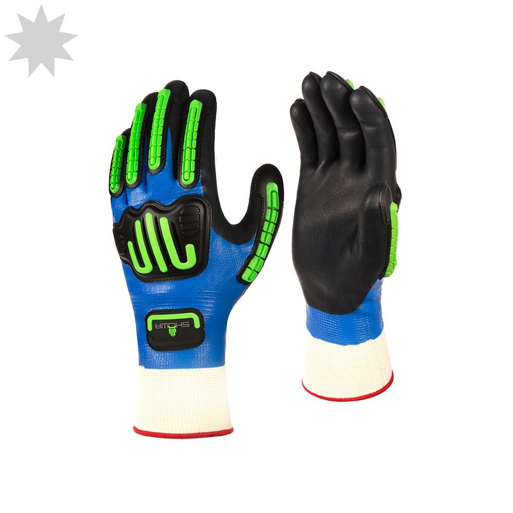Showa SHO377-IP Impact Nitrile Palm Coated Glove EN388: 4.1.2.1