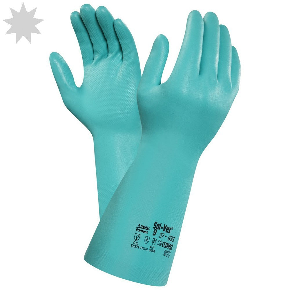 Ansell Solvex 37-695 Nitrile Fully Coated Glove EN388: 4.1.0.1