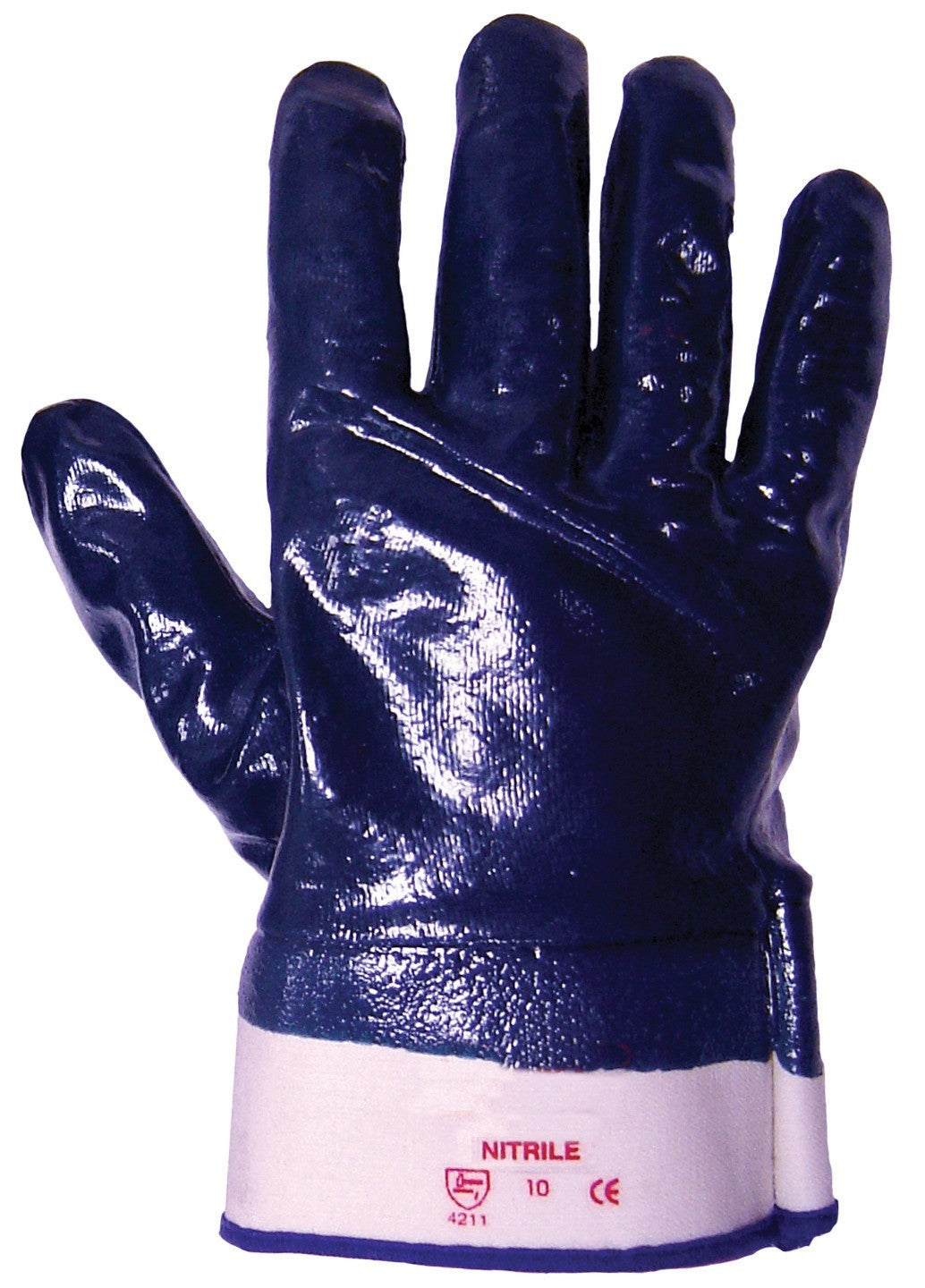 Optipro Nitrile Safety Cuff Fully Coated EN388 4.1.1.1 Heavy Weight Glove