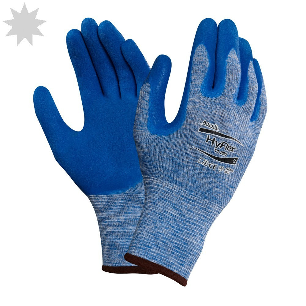 Ansell Hyflex 11-920 Nitrile Palm Coated Grip Glove