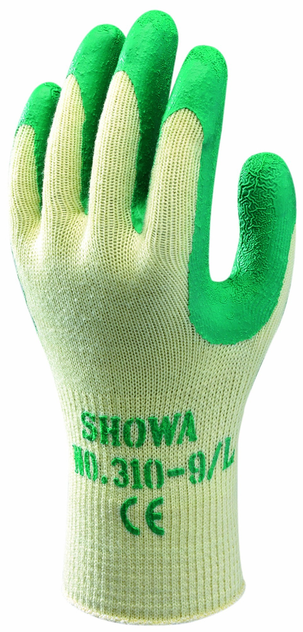 Showa 310 Original Palm Coated Latex Grip Glove EN:2.1.4.2- GREEN