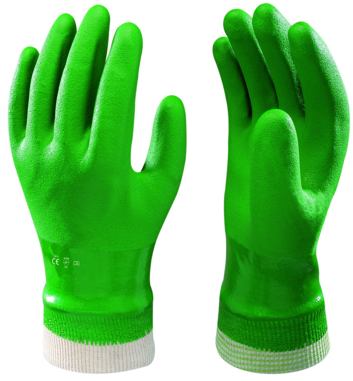 Showa 600 Fully Coated PVC Grip Glove - GREEN