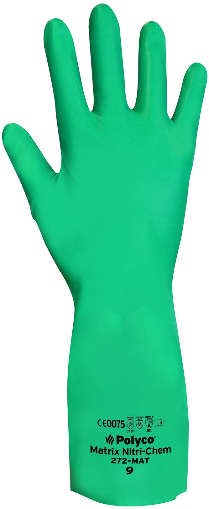 Polyco Matrix Nitri-Chem Nitrile Glove EN388: 3.1.0.1.X GI/F