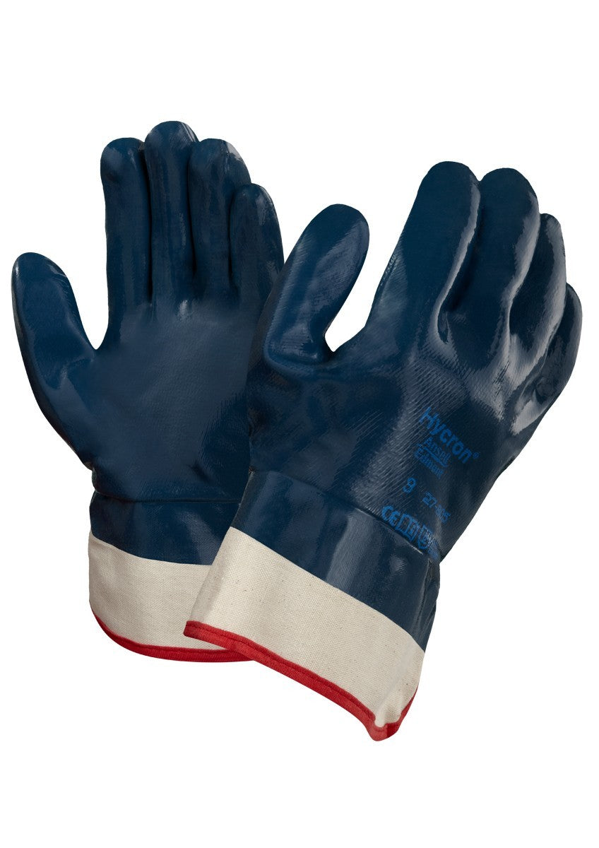 Ansell Hycron 27-805 Fully Coated Nitrile Open Cuff Glove