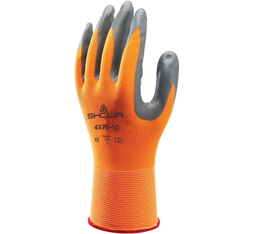 Showa 4570 Hi Vis Nitrile Palm Coated Non-Silicone Glove