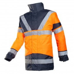 Sioen Skollfield 209A Hi Vis Rain Jacket with Detachable Bodywarmer - ORANGE/NAVY