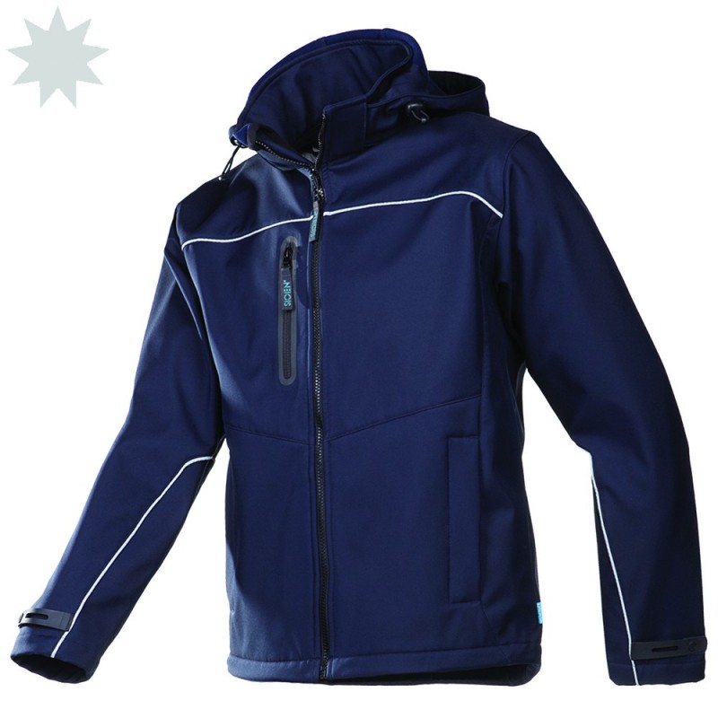 Sioen Homes Laminated Softshell Jacket with Detachable Hood 9934