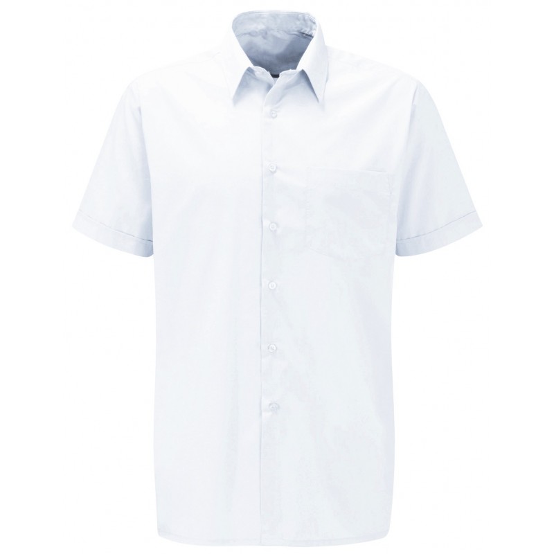 Value Weight Classic Short Sleeve Shirt - WHITE