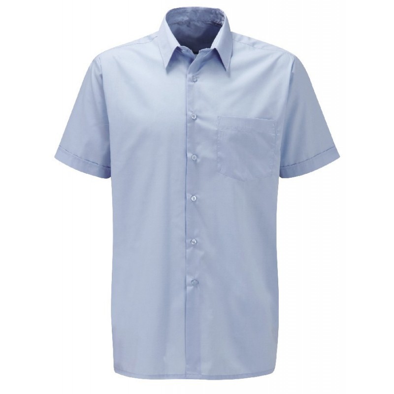 Value Weight Classic Short Sleeve Shirt - PALE BLUE
