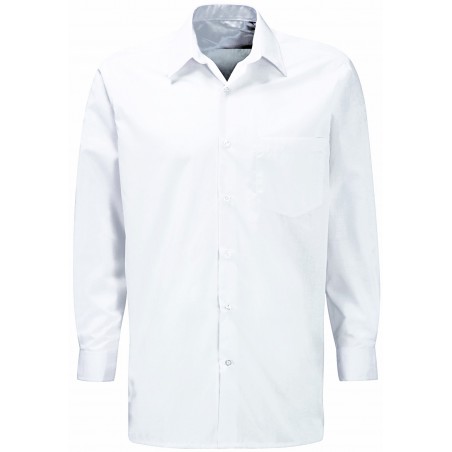 Value Weight Classic Long Sleeve Shirt - WHITE