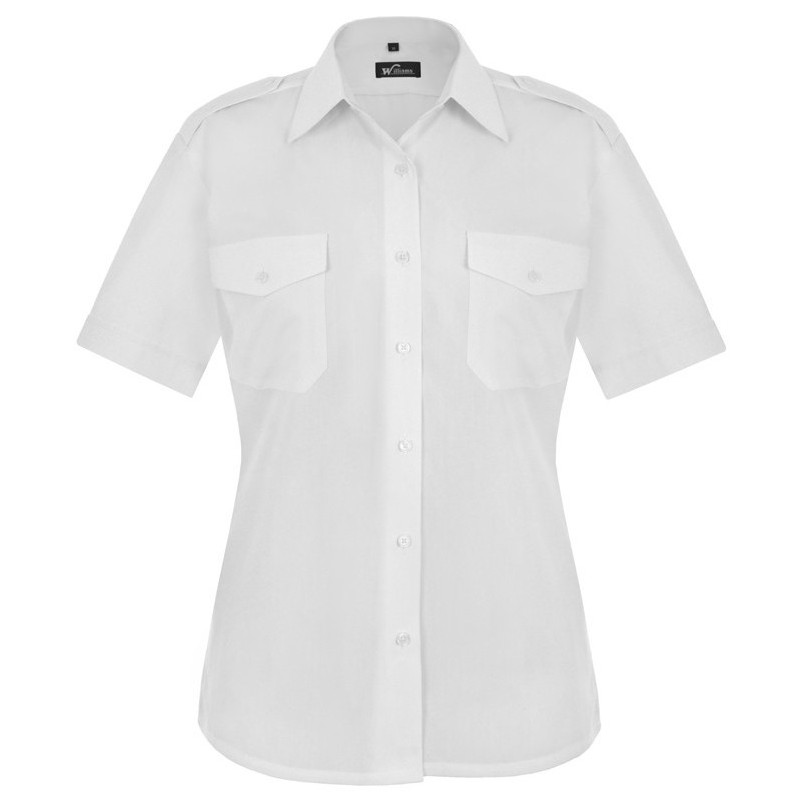 Standard Ladies Short Sleeve Pilot Shirt - WHITE