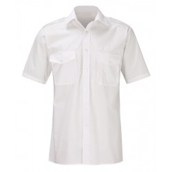 Value Weight Short Sleeve Pilot Shirt - WHITE
