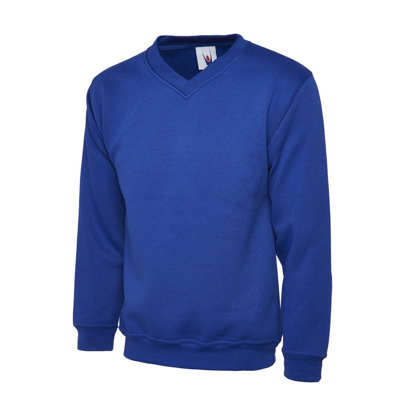Premium V-Neck Sweatshirt - ROYAL BLUE