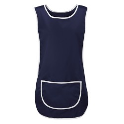 Polycotton 195gsm Contrast Tabard - NAVY with WHITE TRIM