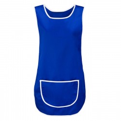 Polycotton 195gsm Contrast Tabard - ROYAL BLUE with WHITE TRIM