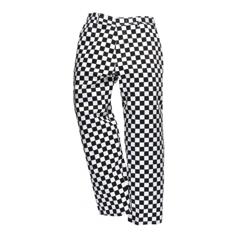 Chef's Chessboard Trousers - BLACK/WHITE
