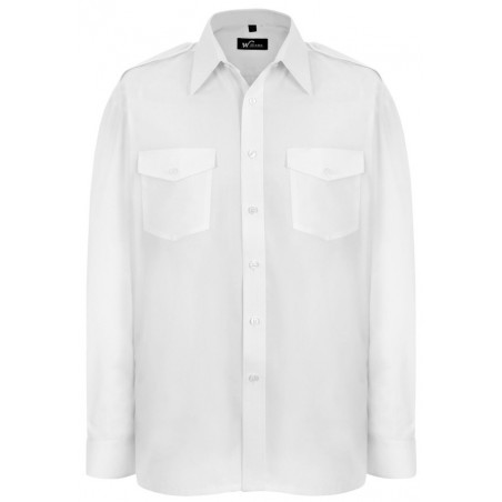 Standard Long Sleeve Pilot Shirt - WHITE