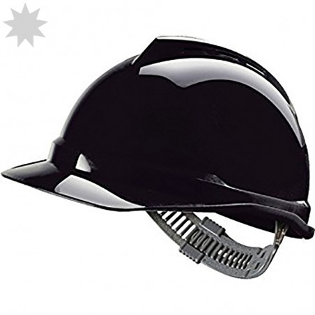 MSA V-Gard 500  Non Vented Safety Helmet with Fas-Trac - BLACK