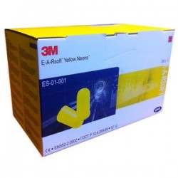 3M EAR Soft Yellow Neon Uncorded Earplugs x 250 Pairs - SNR 36dB