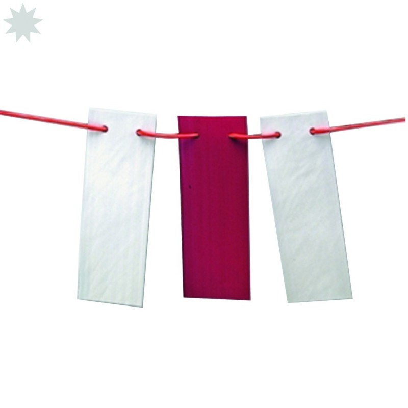Caution Markers / Red White Bunting - 26m
