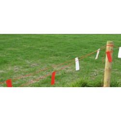 Caution Markers / Red White Bunting - 26m
