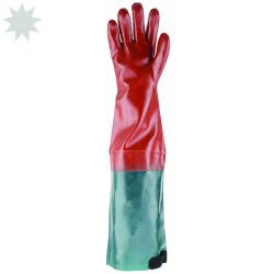 Polyco Long John 25inch Fully Coated Glove - RED/BLACK