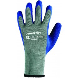 Ansell Powerflex 80-100 Latex Glove - BLUE/GREY