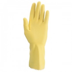 Household Rubber Gloves x 12 Pairs - YELLOW