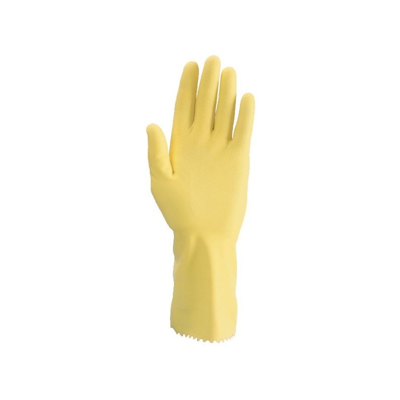 Household Rubber Gloves x 12 Pairs - YELLOW