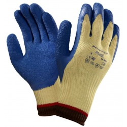 Ansell Powerflex 80-600 Cut Level 4 Latex Palm Coated Glove - YELLOW/BLUE