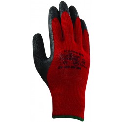 Ansell K2000BR Palm Coated Latex Grip Gloove - RED/BLACK