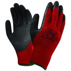 Ansell K2000BR Palm Coated Latex Grip Gloove - RED/BLACK
