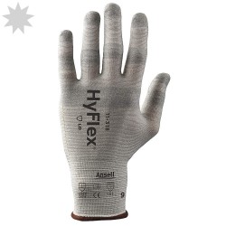 Ansell Hyflex 11-318 Cut Level 3 Uncoated Knitwrist Glove - GREY